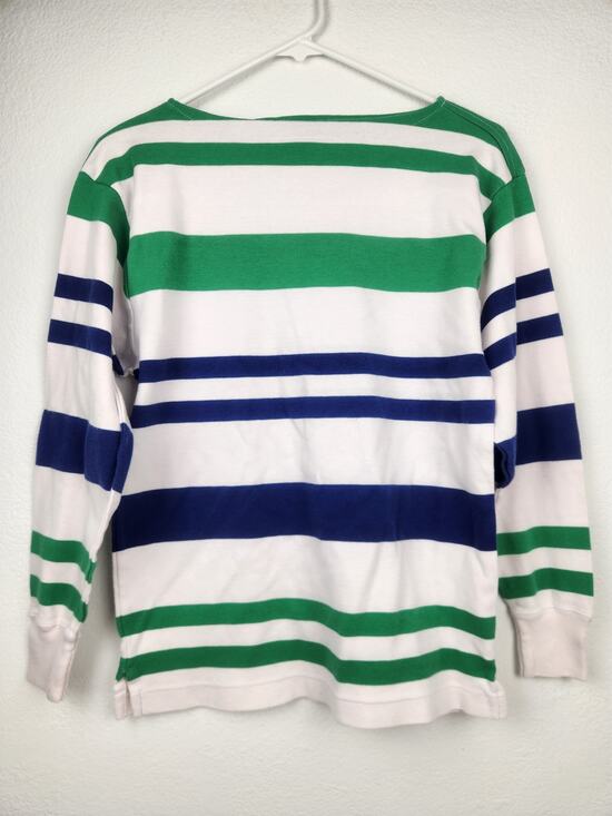 Ralph Lauren Tops - Vintage Ralph Lauren Boat Neck Long Sleeve Striped Shirt Medium Green Blue White